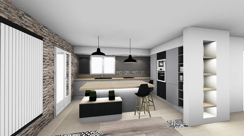 cuisine noir et grise